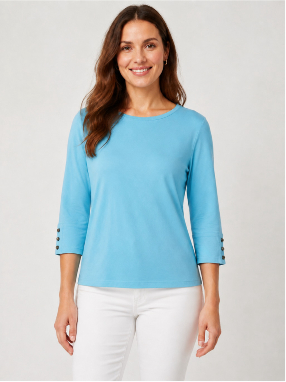 Lilly Pulitzer Turquoise Blue 3/4-Sleeve Top – Size XXS